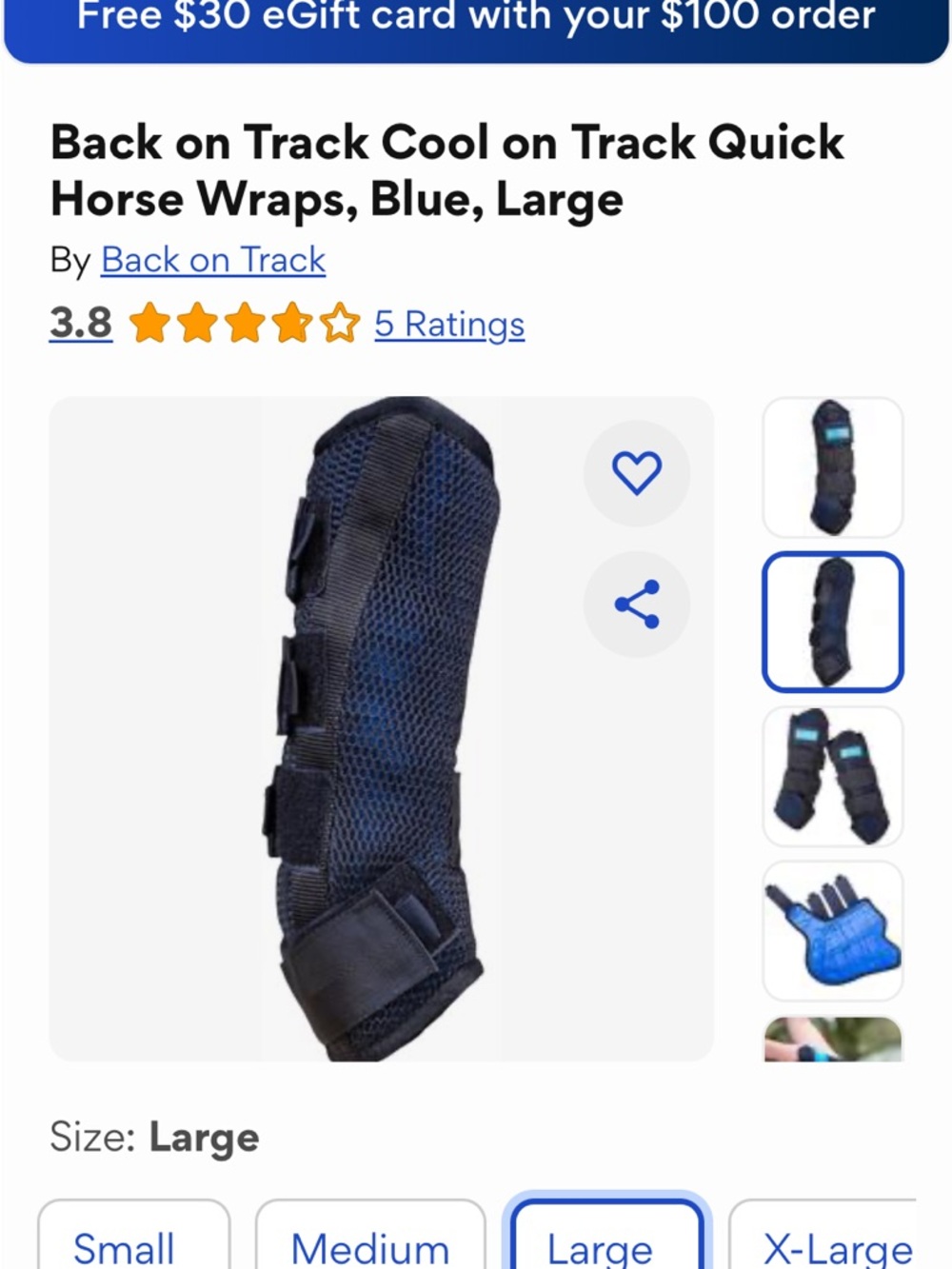Cool On Track Blue Quick Horse Wraps - Picture 5 of 10